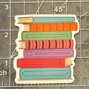 📚Vintage-Inspired Book Stack Waterproof Vinyl Sticker 📚